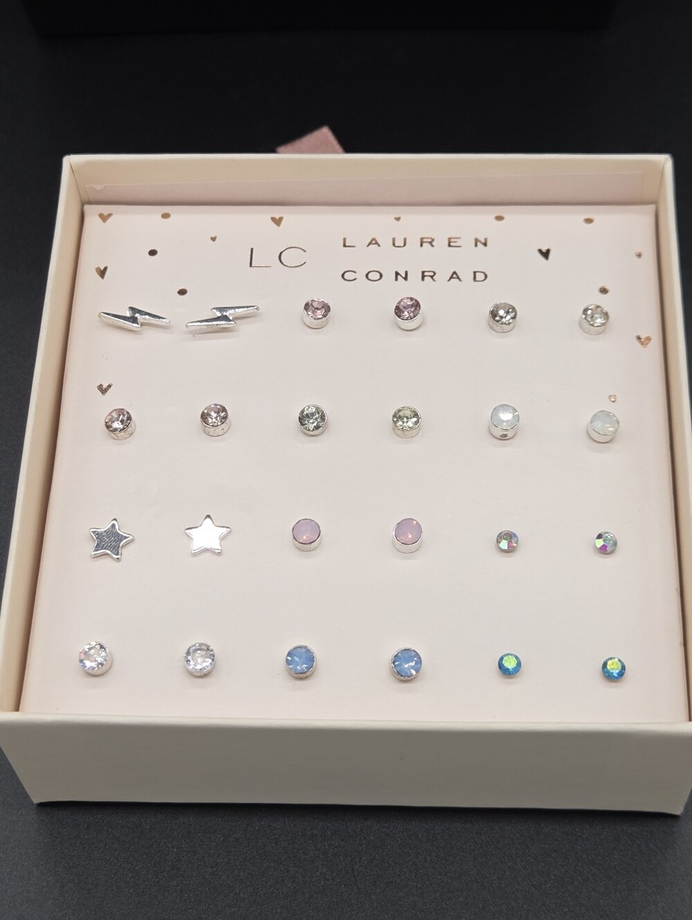 LC Lauren Conrad Pastel Multi-Stud Earring Set with Silver Accents